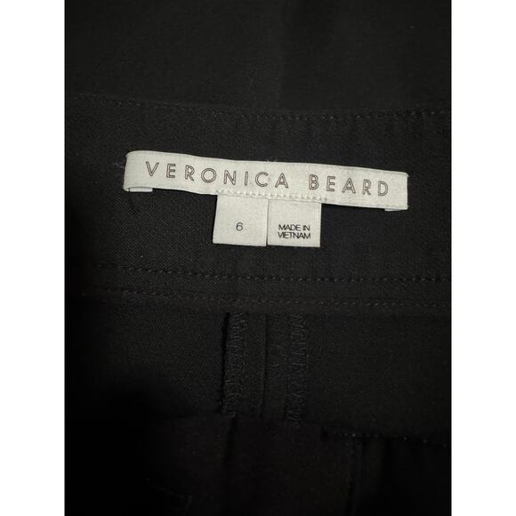 Veronica Beard Black Slim Ankle Pants – Size 6 Flat Front with Silver Buttons - Picture 5 of 7